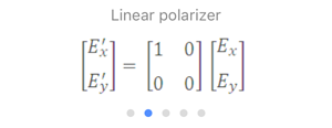 Jones Matrix: Linear polarizer