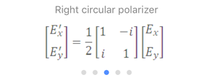 Jones Matrix: Right Circular Polarizer