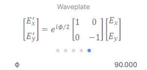 Jones Matrix: Waveplate